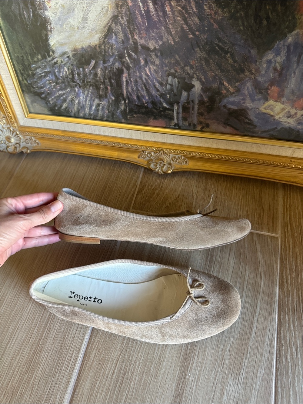 Repetto Cendrillon suede ballet flats beige taupe - Picture 2 of 10